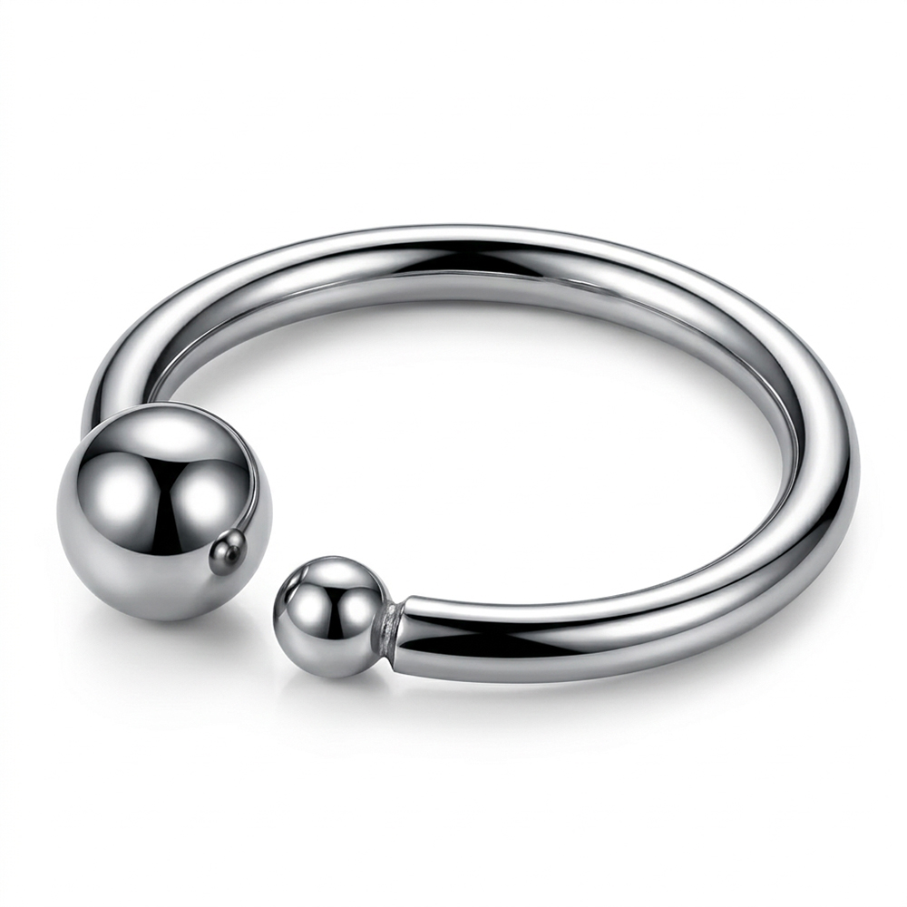 Body jewellery 925 silver FALSE EARRING/NOSE HOOP 10MM