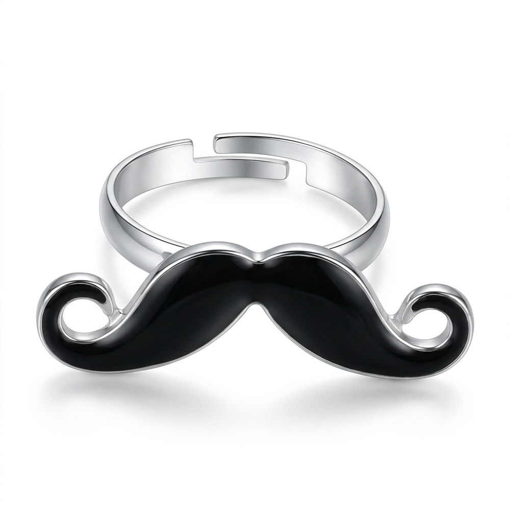 Ring enamel moustache