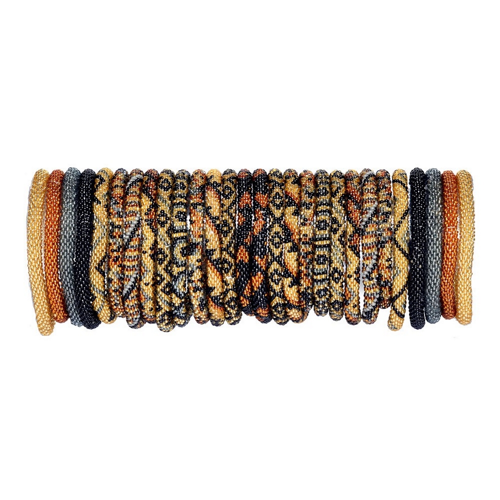 Bracelet glass kurush gold tones