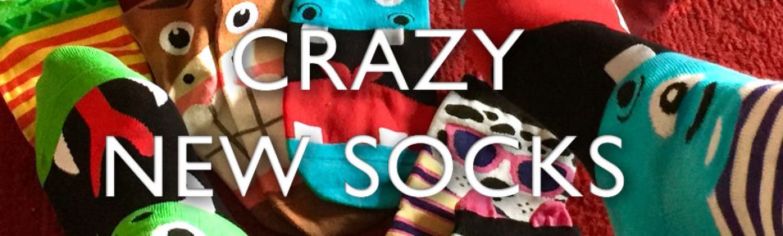 Crazy new socks – mean more foot fun.