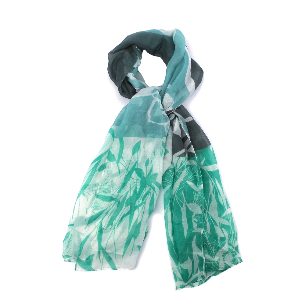 Scarf bamboo print green