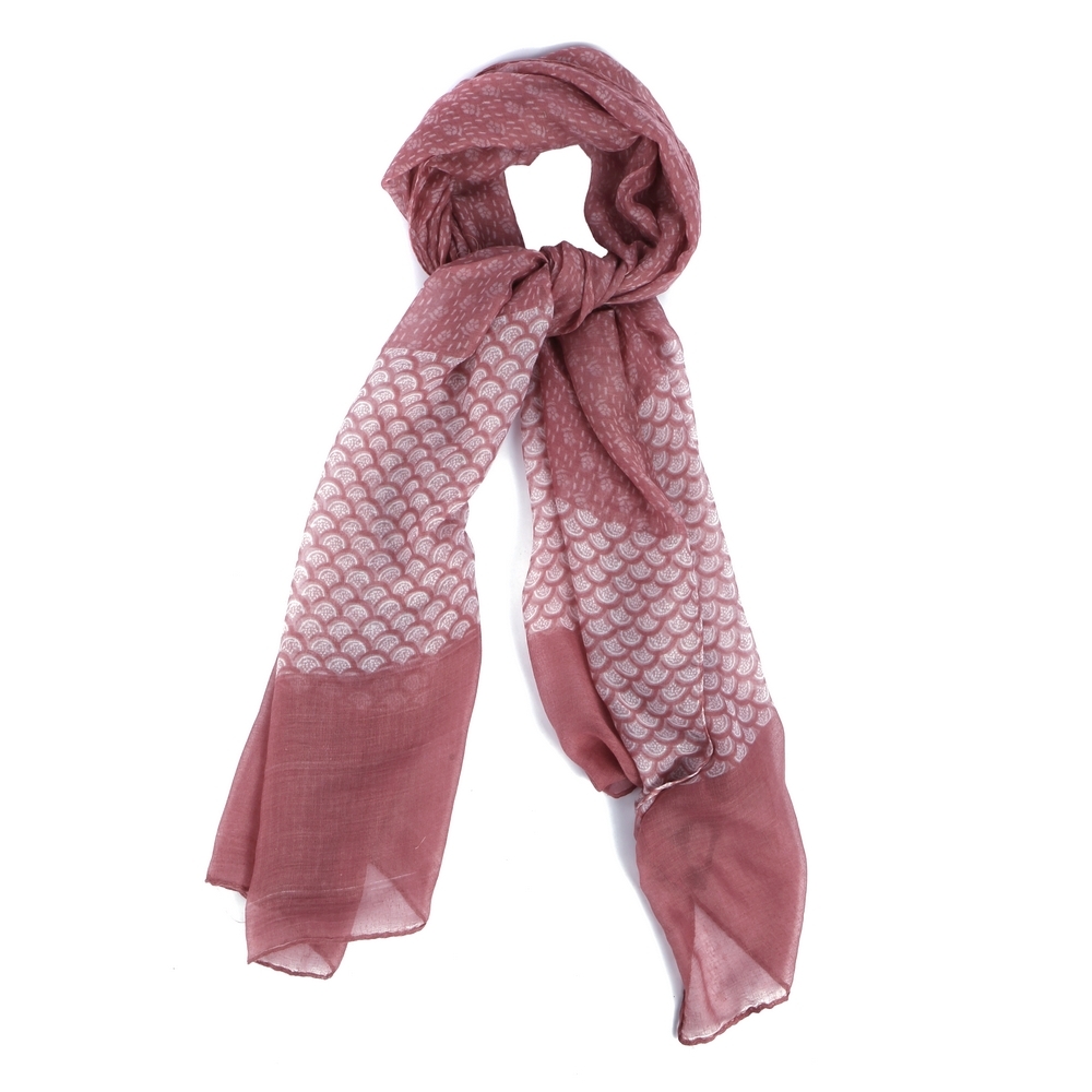 Scarf japanese wave blush pink