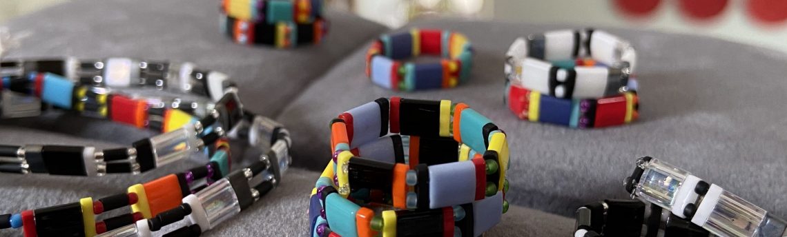 Tila rings and bracelets, fabulous colour-ways and stylish neutrals