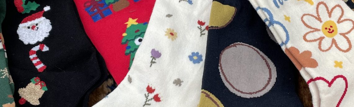 New socks for Christmas – latest designs now in stock