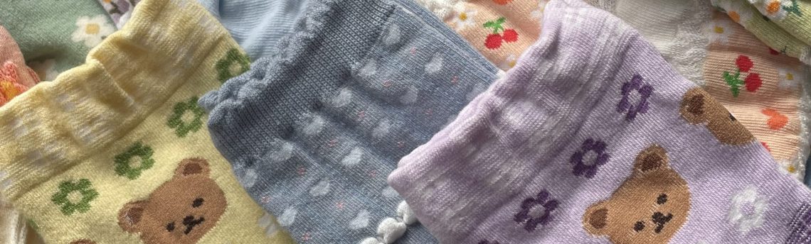Socks for spring now in – perfect pastels & tactile textiles