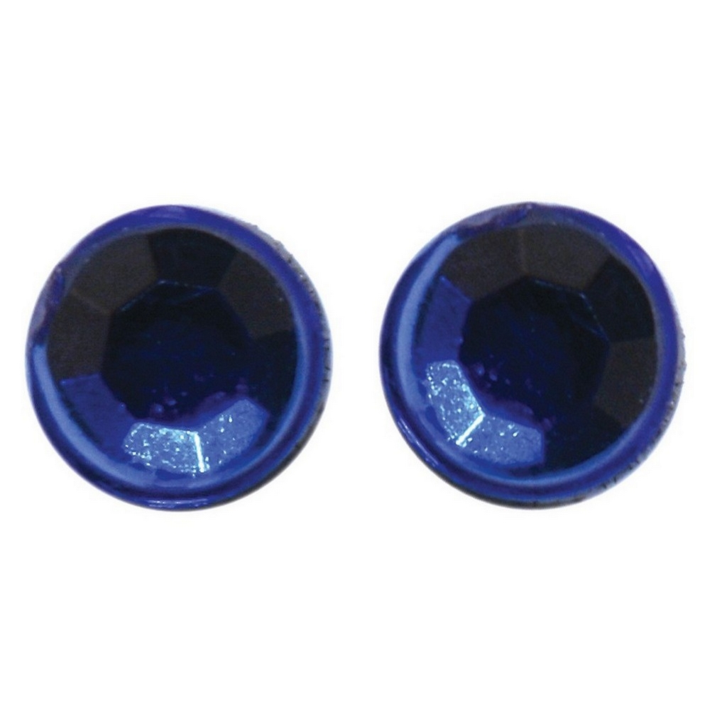 Stud earring crystal glass 3mm blue blue
