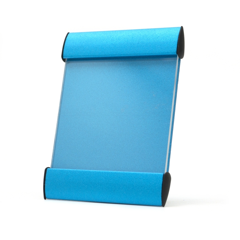 Photo Frame acrylic ergonomic travel size 50mm x 50mm blue