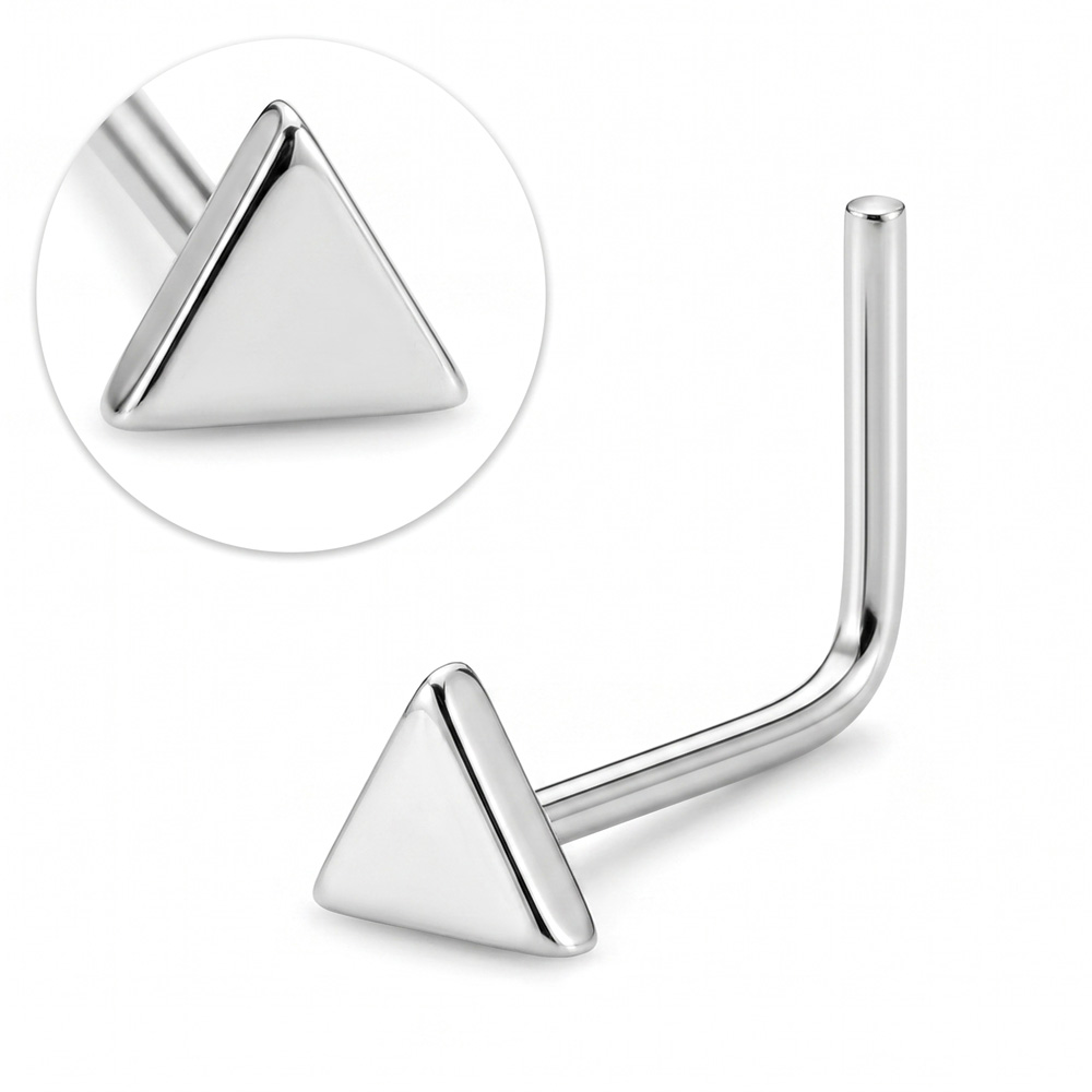 Nose stud gold 9ct triangle