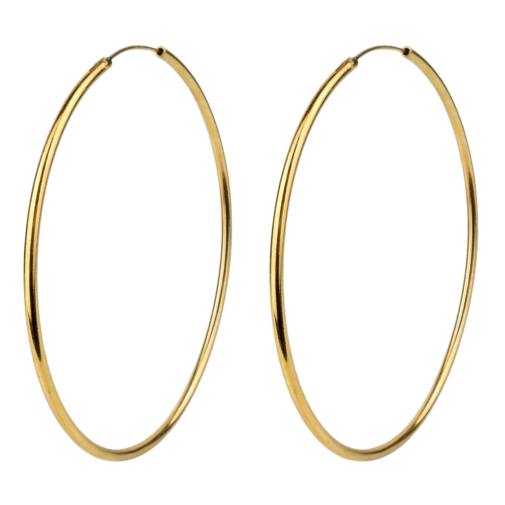 Hoop earring vermeil & 925 silver 60mm gold