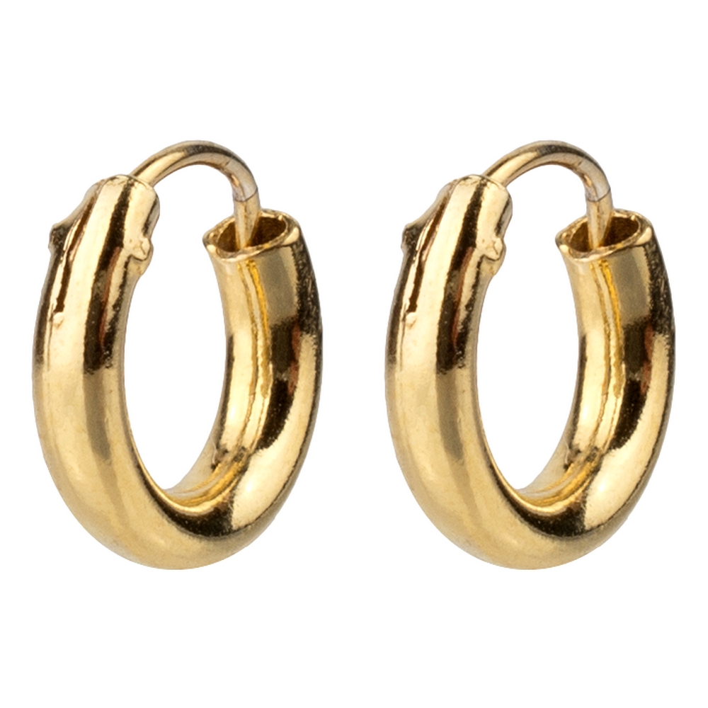 Hoop earring vermeil & 925 silver 10mm diameter hinged 2.0mm guage gold