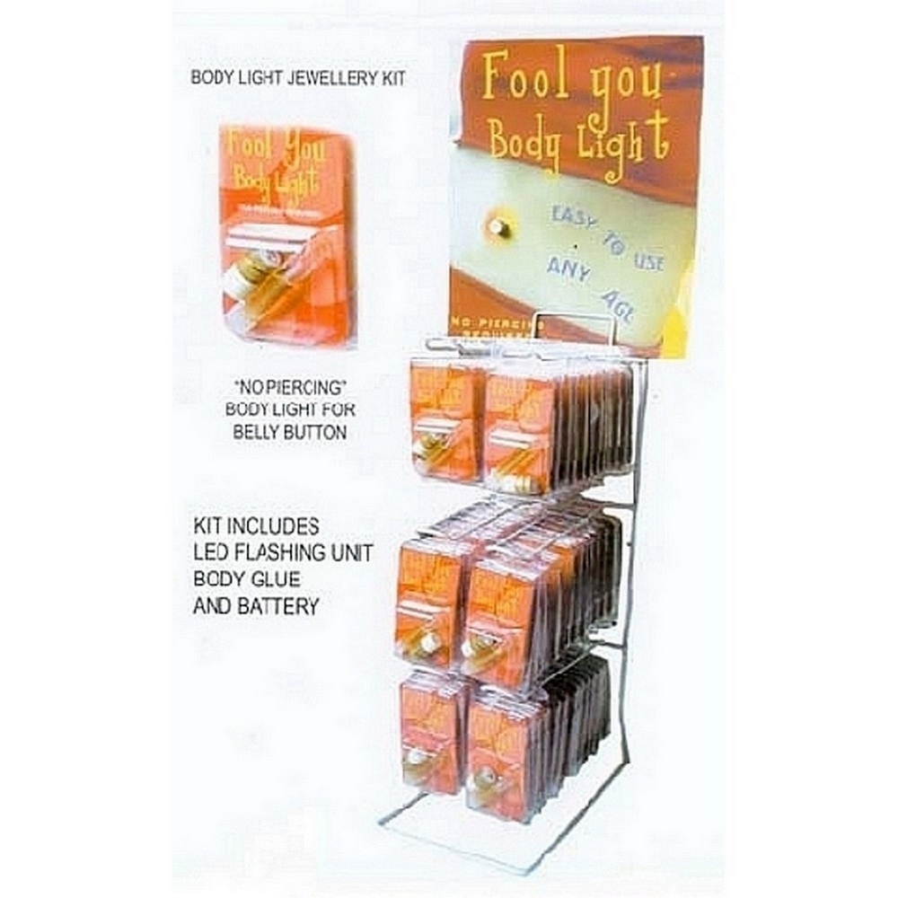 Belly jewellery body light stand 72 pcs