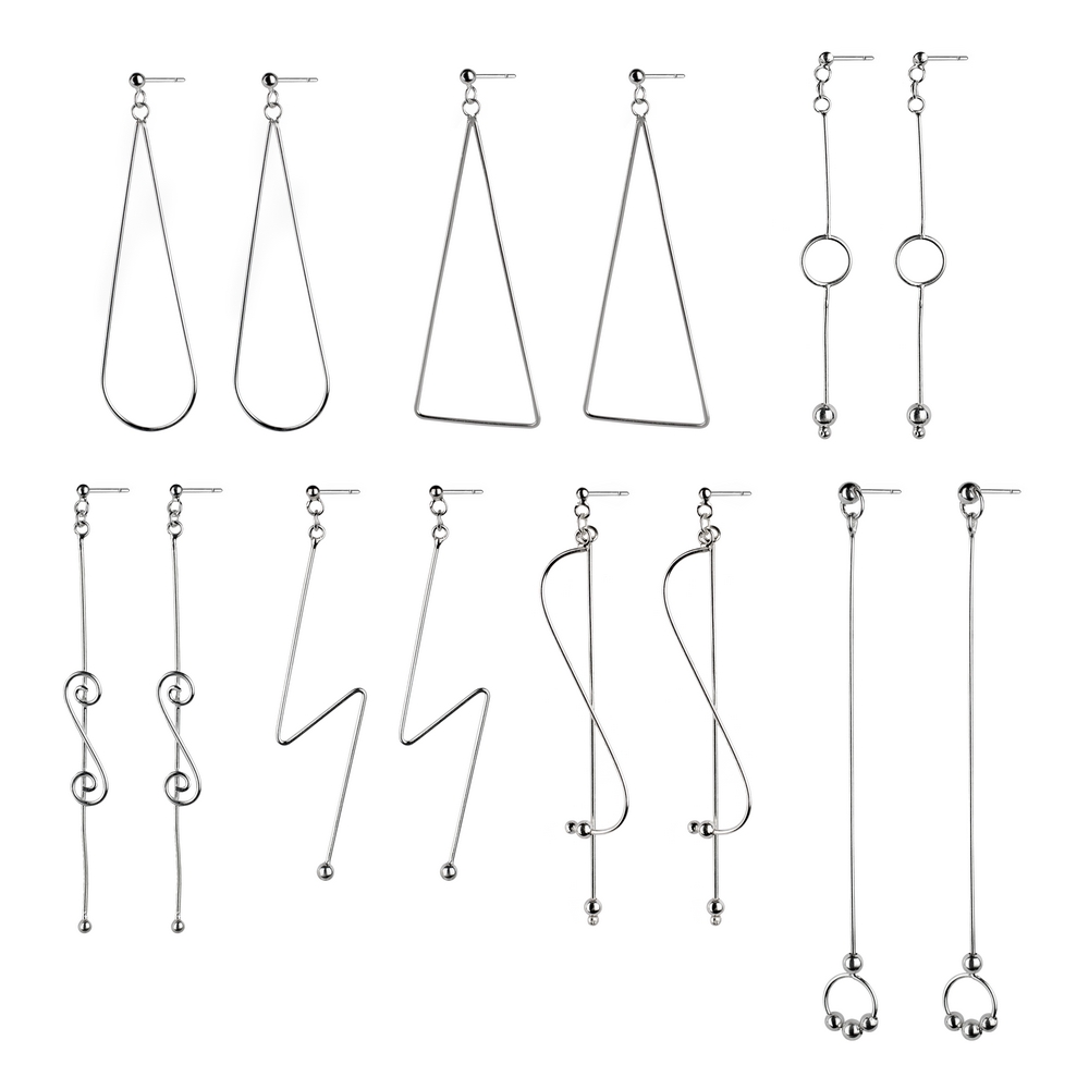 Drop earring 925 silver wire design