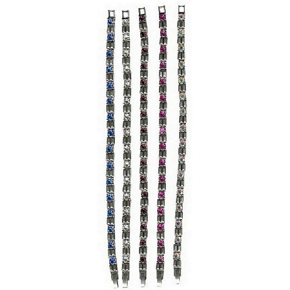 Bracelet crystal glass squares & circle