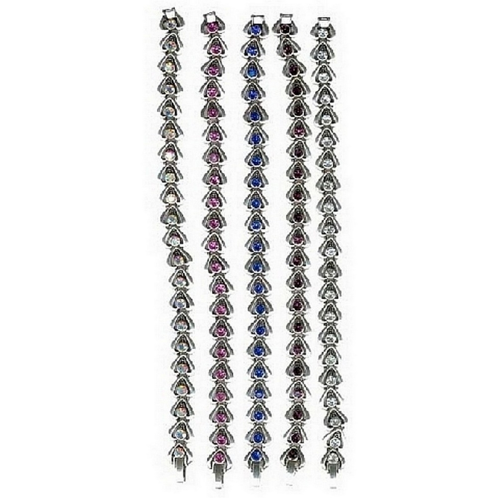 Bracelet crystal glass hearts
