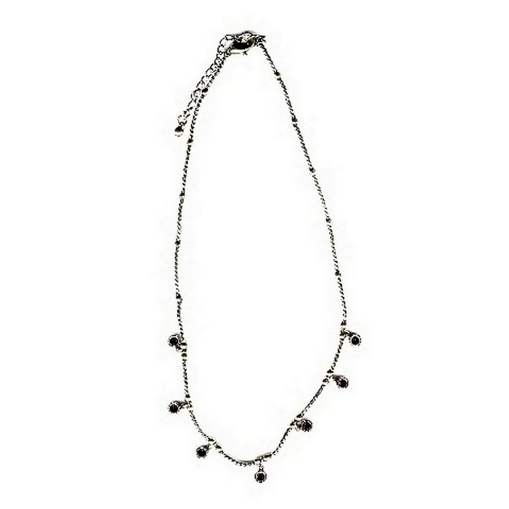 Necklace crystal glass 7 drop circle ac05