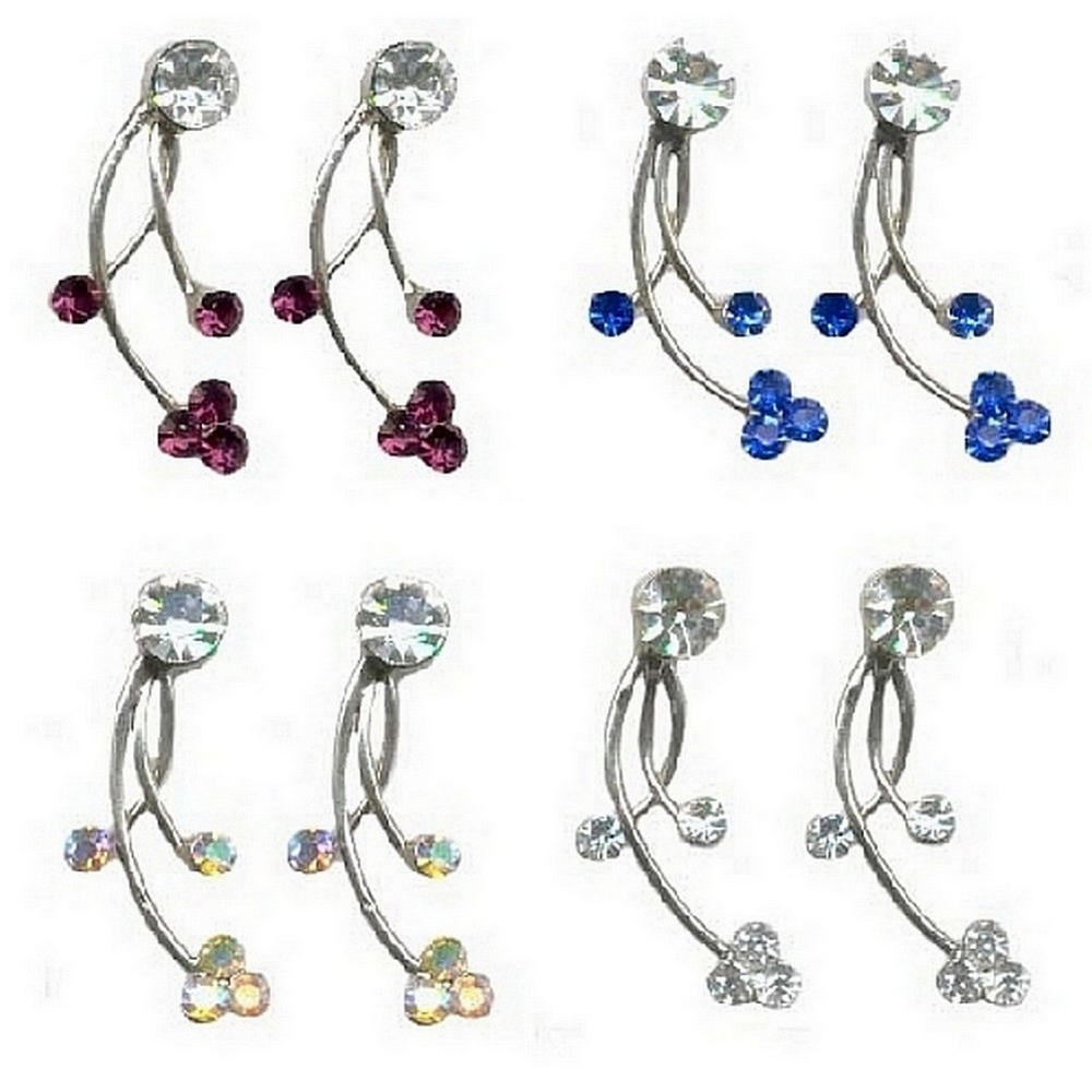 Ear pin crystal glass wire shapes