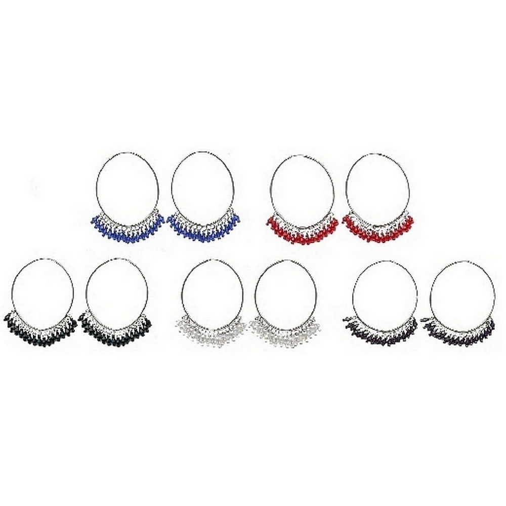 Hoop earring bead oval large