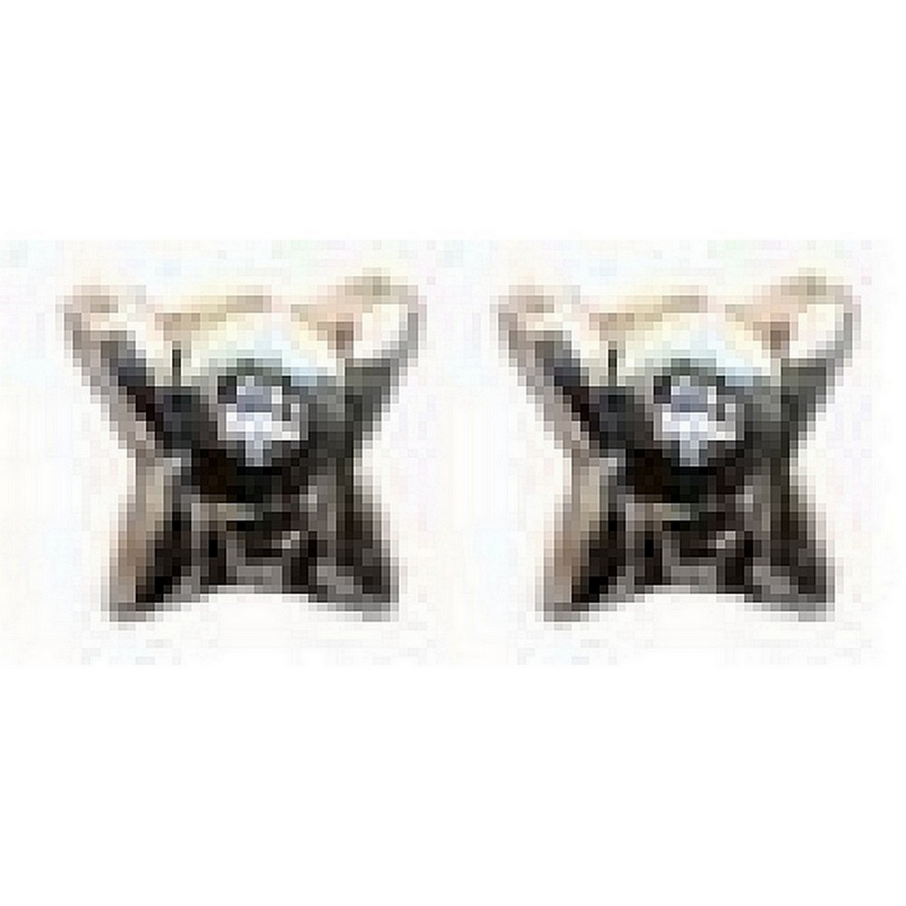Stud earring 925 silver & diamond 4 pointed star