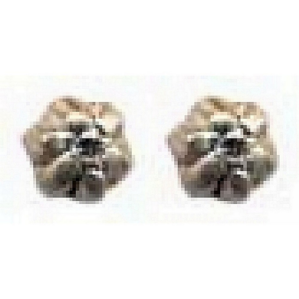 Stud earring 925 silver & diamond flower