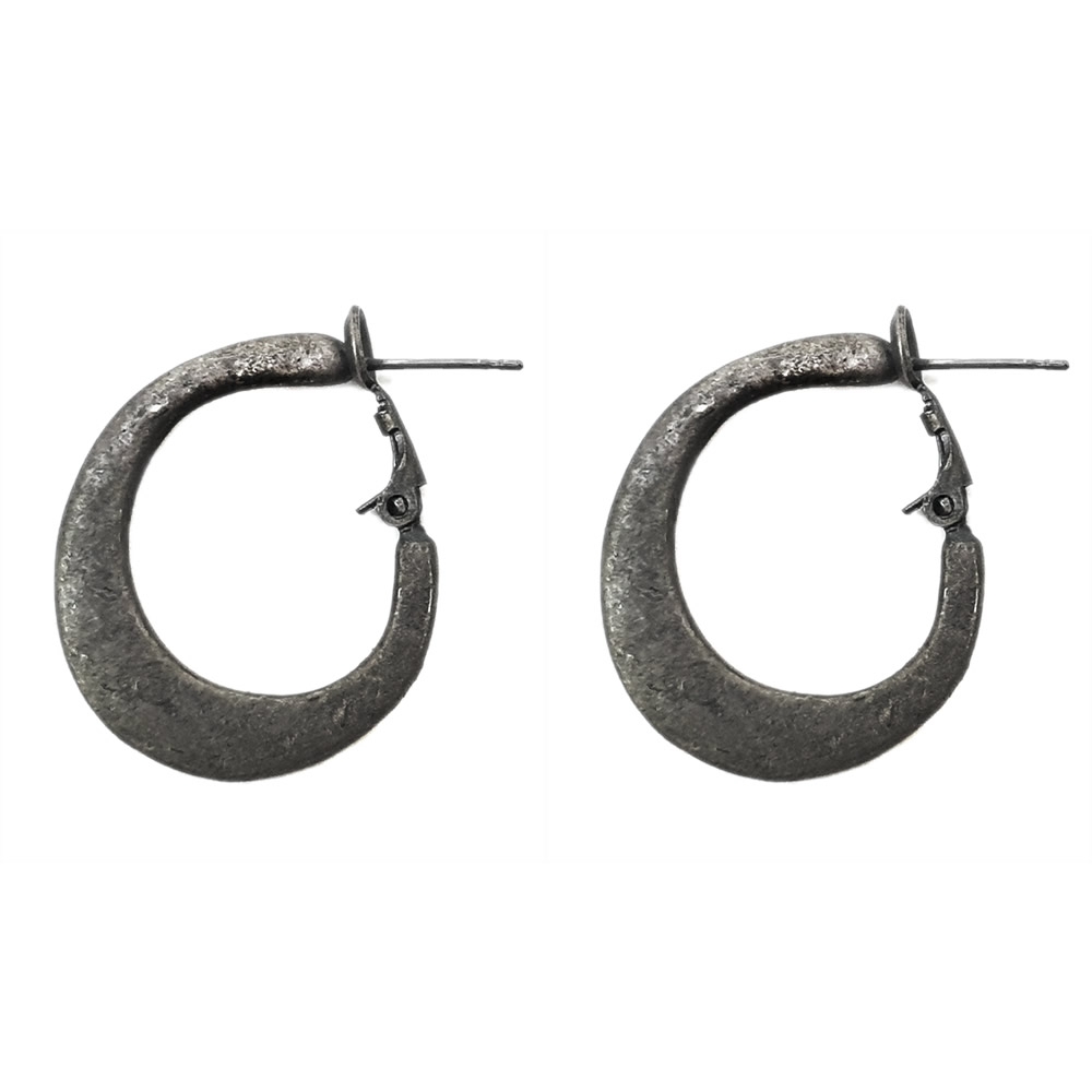 Hoop earring pewter 25mm