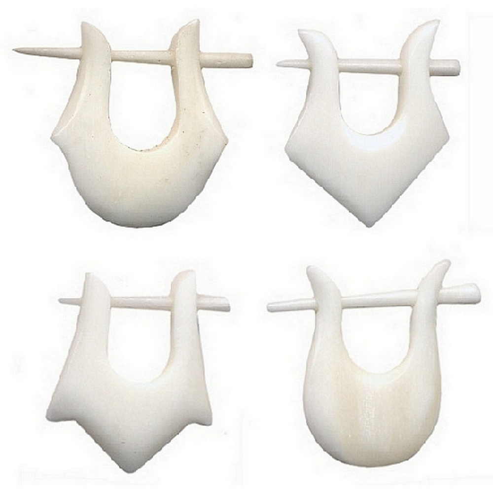 Ear pin bone Asst Shapes Natural