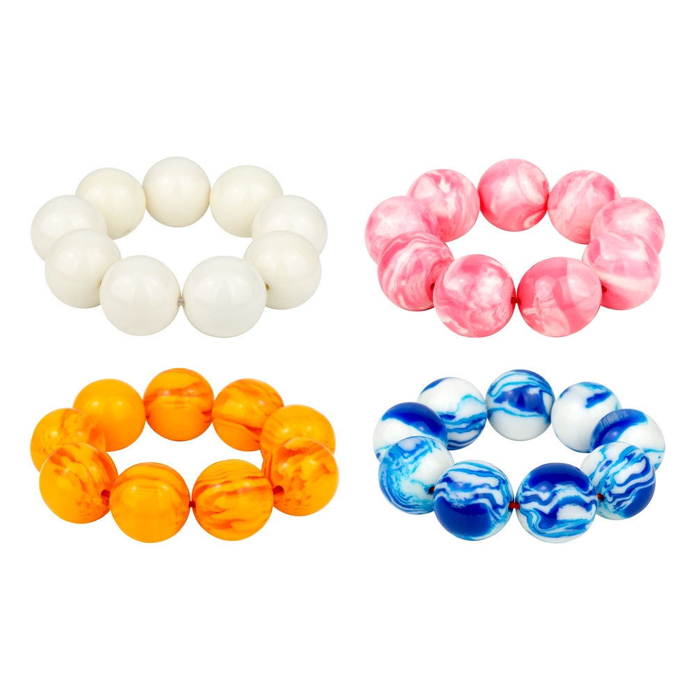 Bracelet resin marbled ball