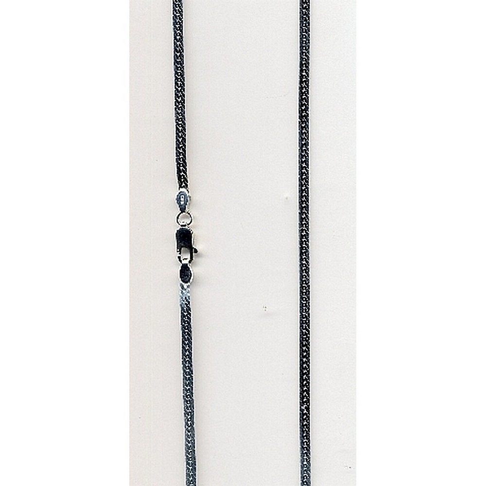 Necklace chain 925 silver herring bone flat smooth 50cm