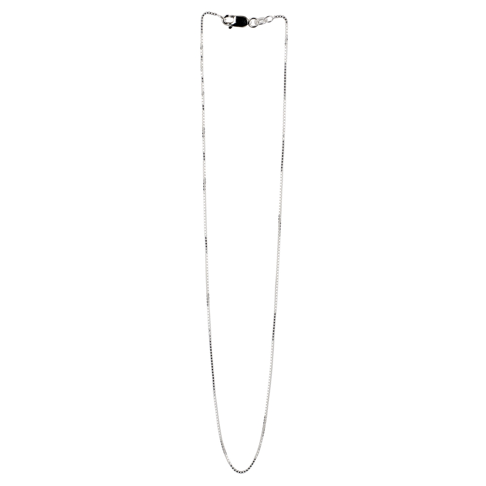 Necklace chain 925 silver fine venetian box smooth 41cm