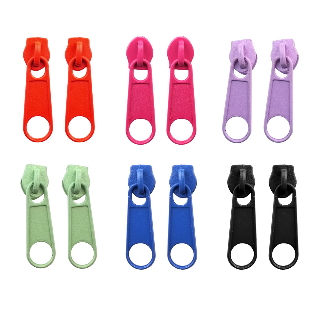 Stud earring zip assorted colours