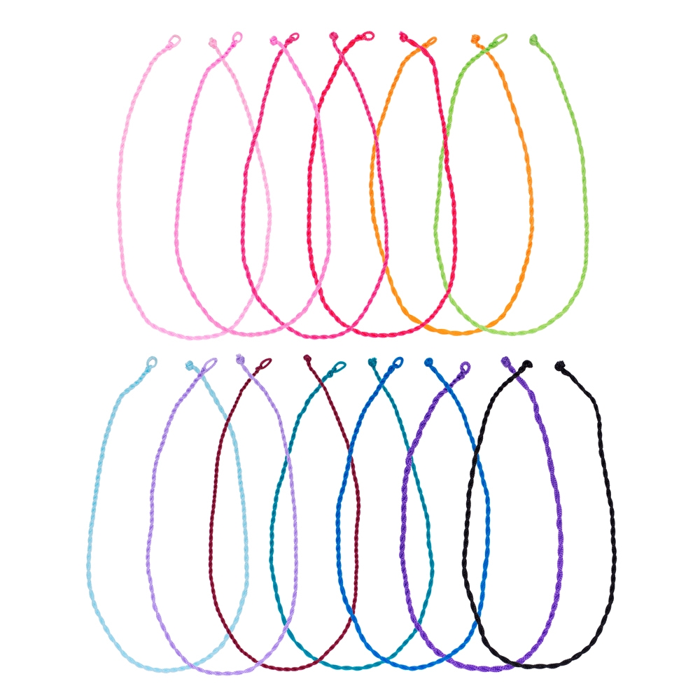 Choker necklace cord loop and knot closure Multicolour