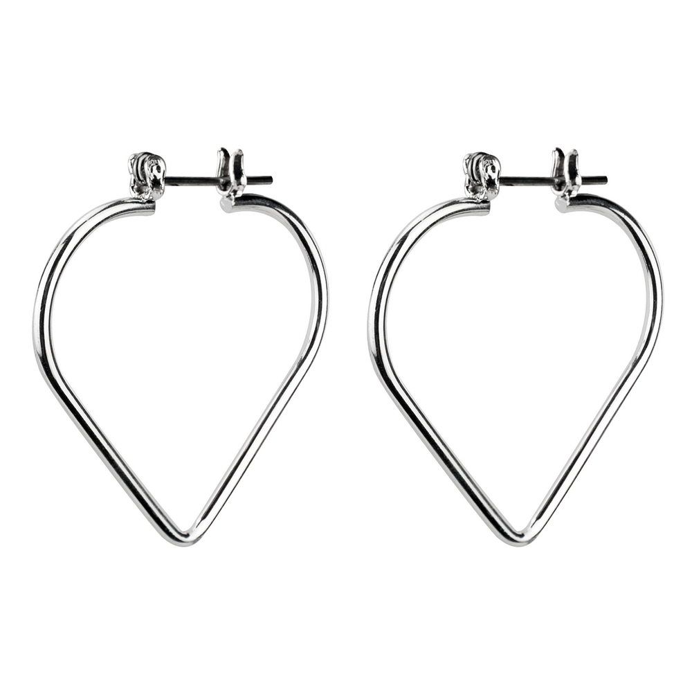 Hoop earring geometric heart design - Image 2