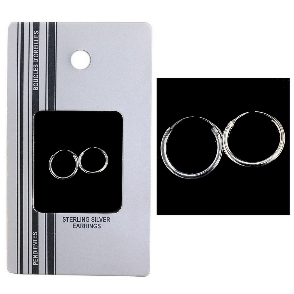 Hoop earring 925 silver plain hoop