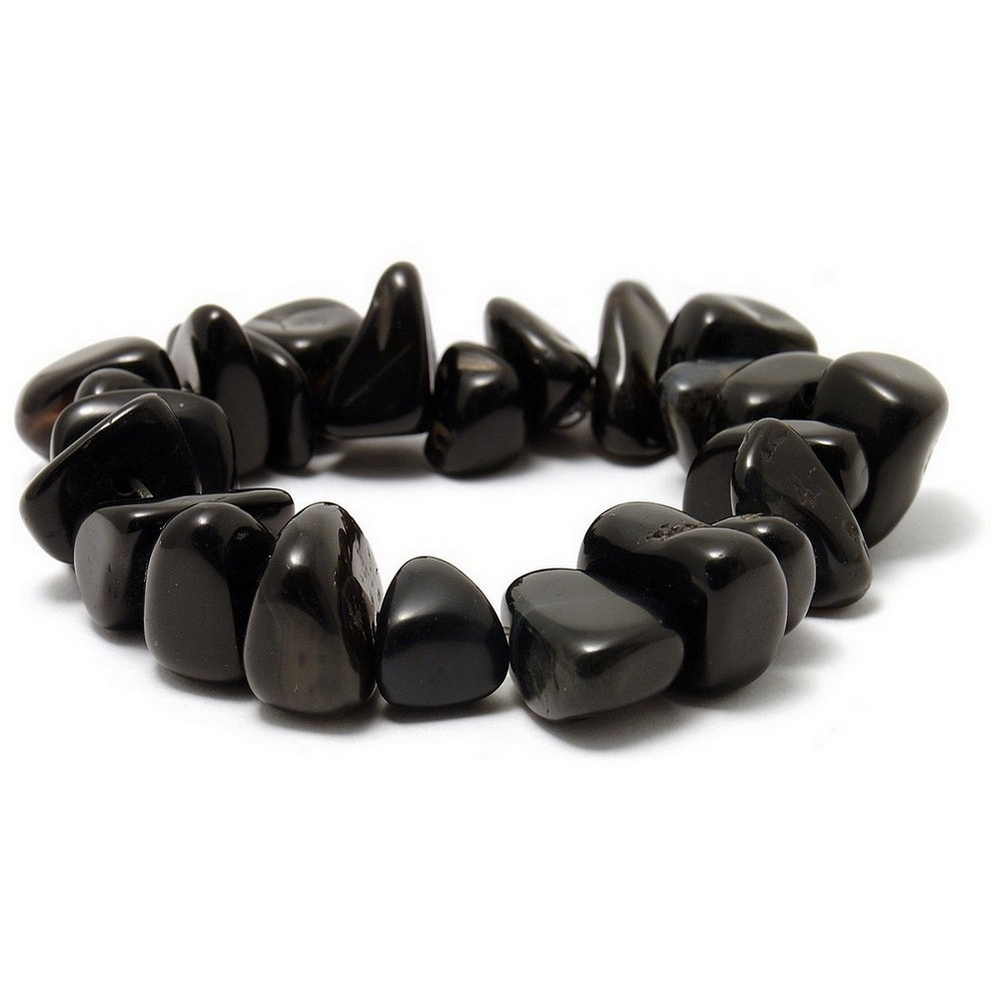 Bracelet gem stone nugget black
