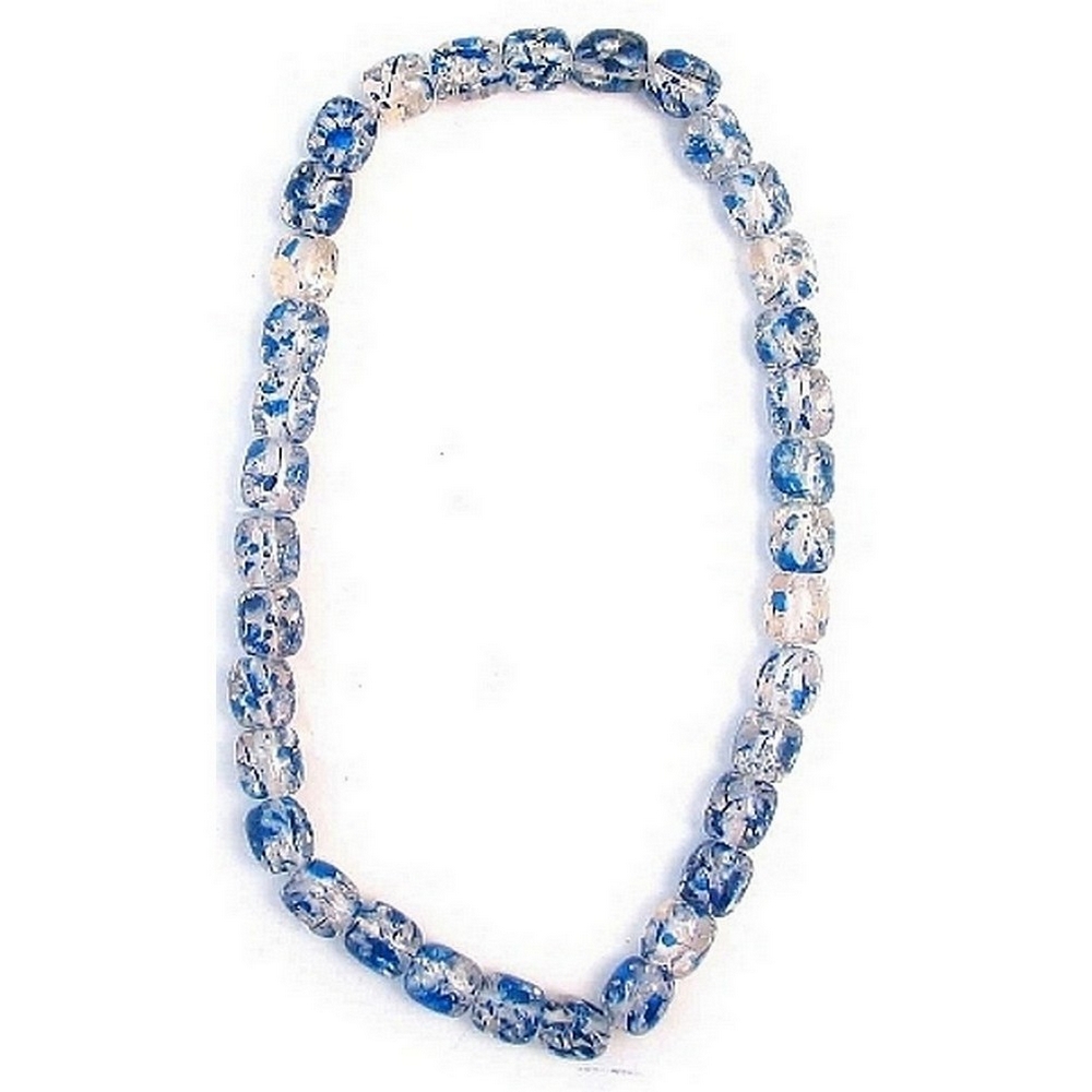 Necklace resin sweetie blue spangle
