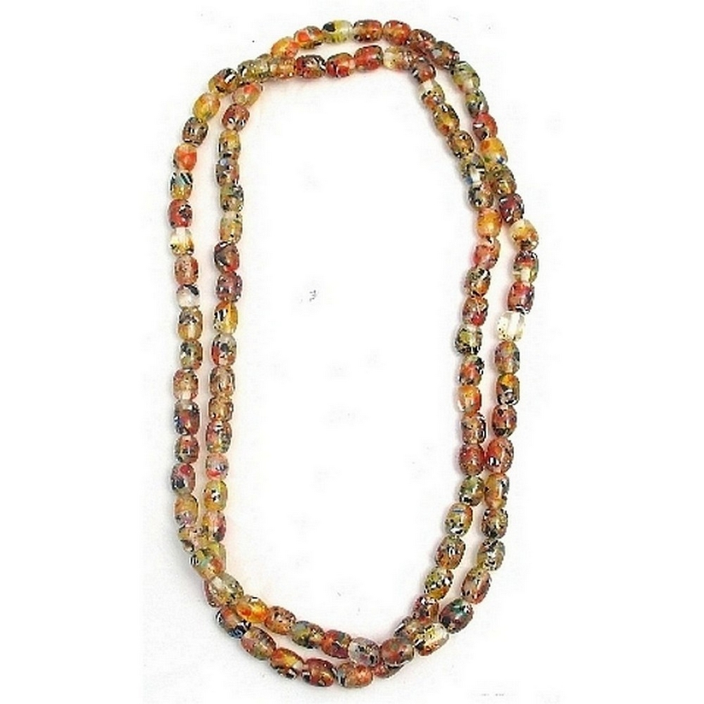 Necklace resin sweetie multi fleck long
