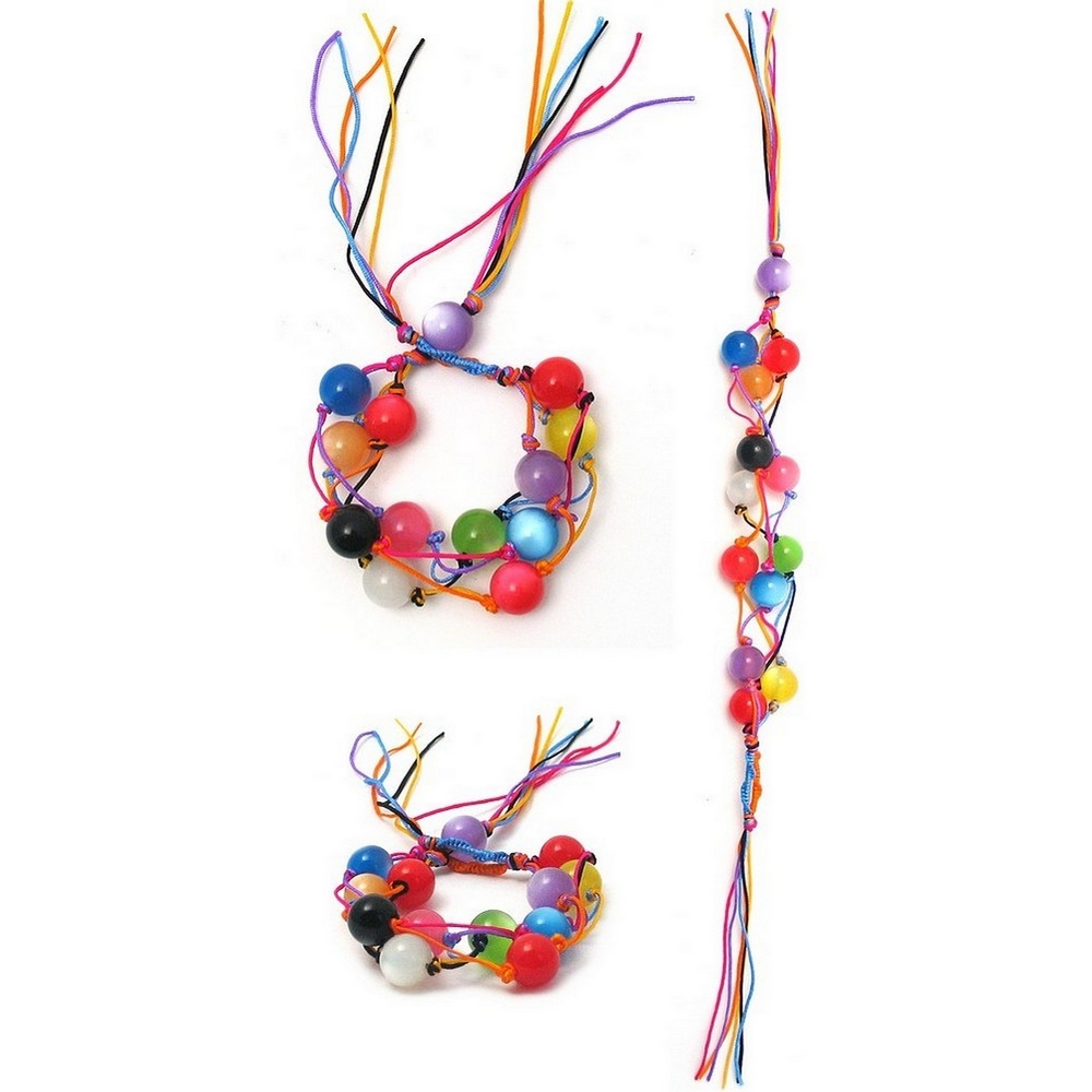 Bracelet resin cats eye 13 ball