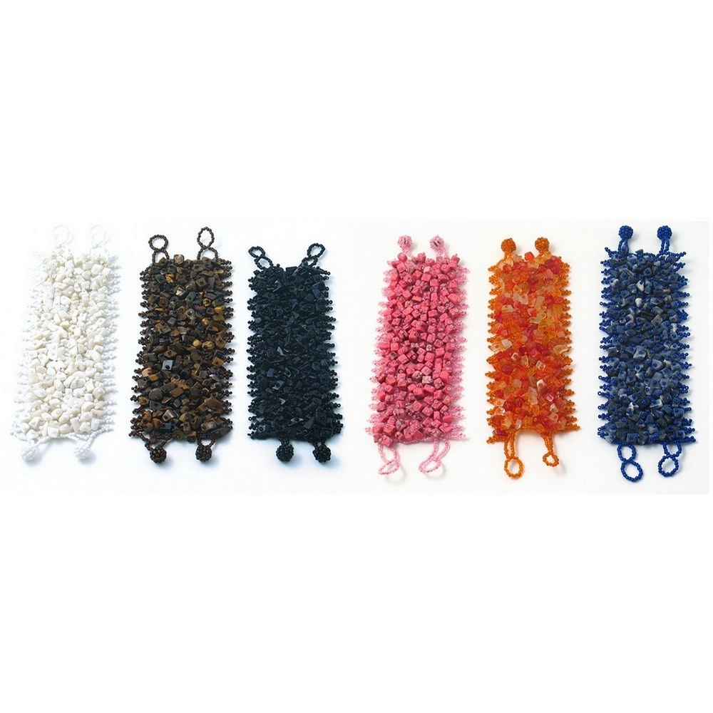 Bracelet stone glass cuff colours