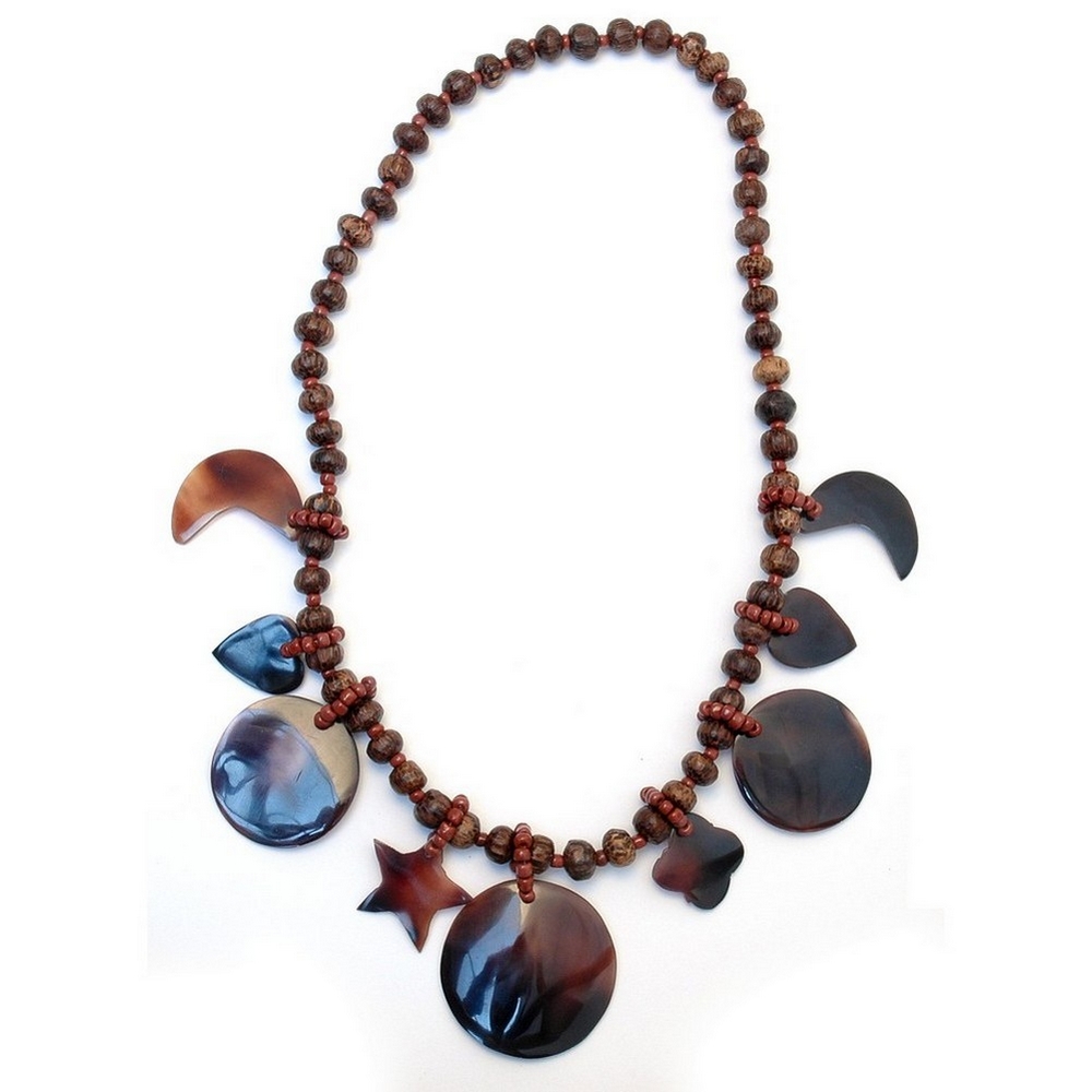 Necklace shell Mop Star Charm 55cm