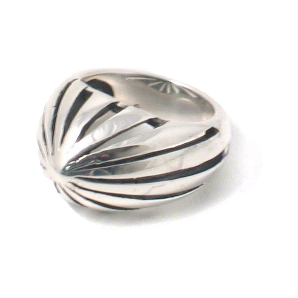 Ring 925 silver pointed dome