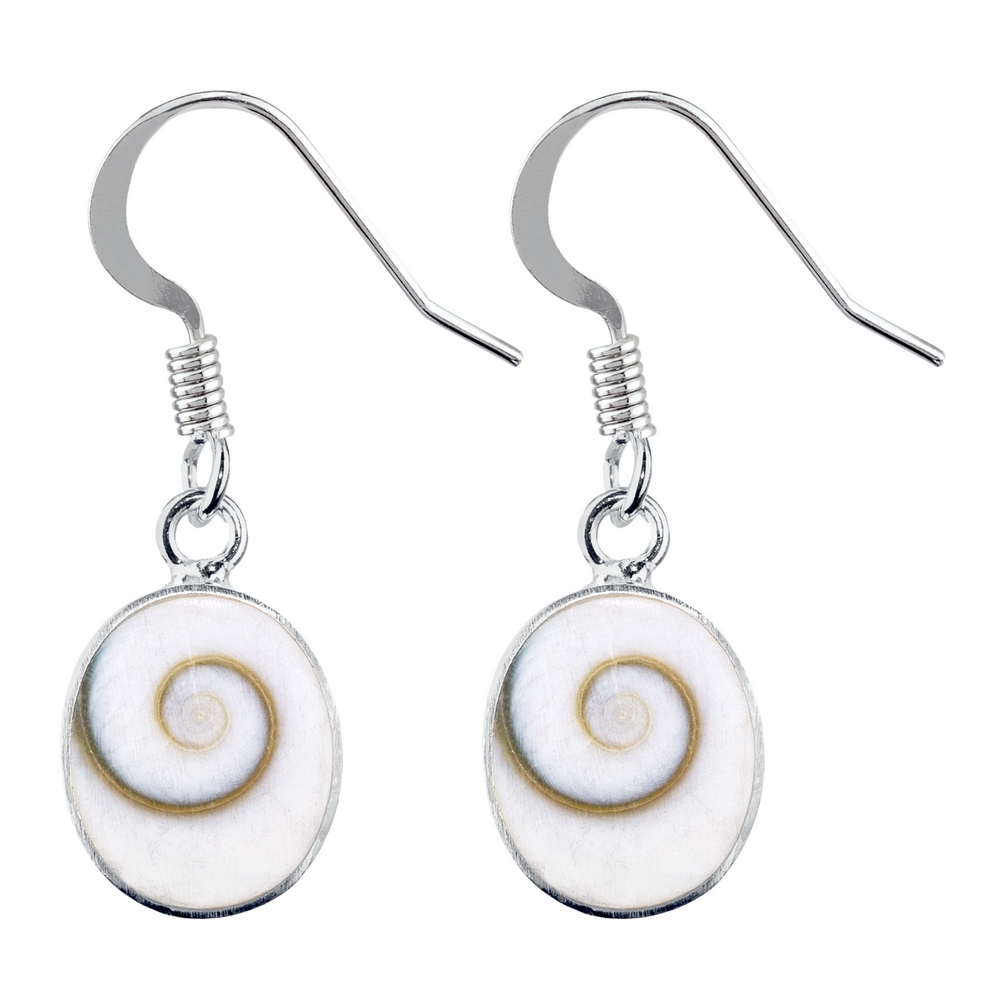 Drop earring 925 silver swirl