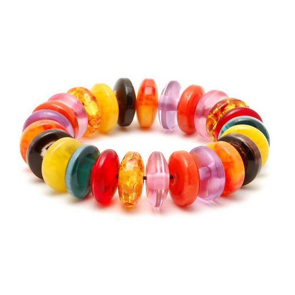 Bracelet resin translucent discs