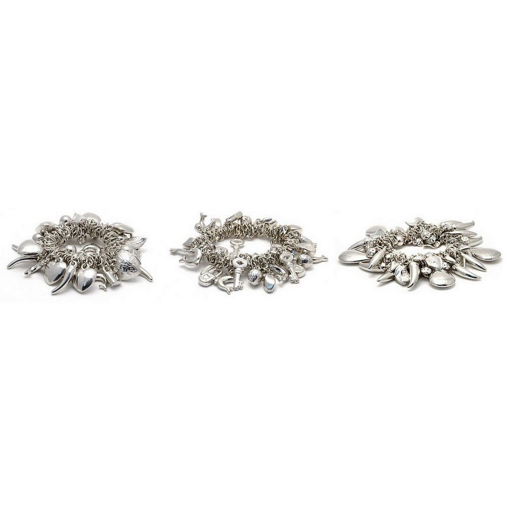 Bracelet heart leaf teardrop key chilli dolphin charms