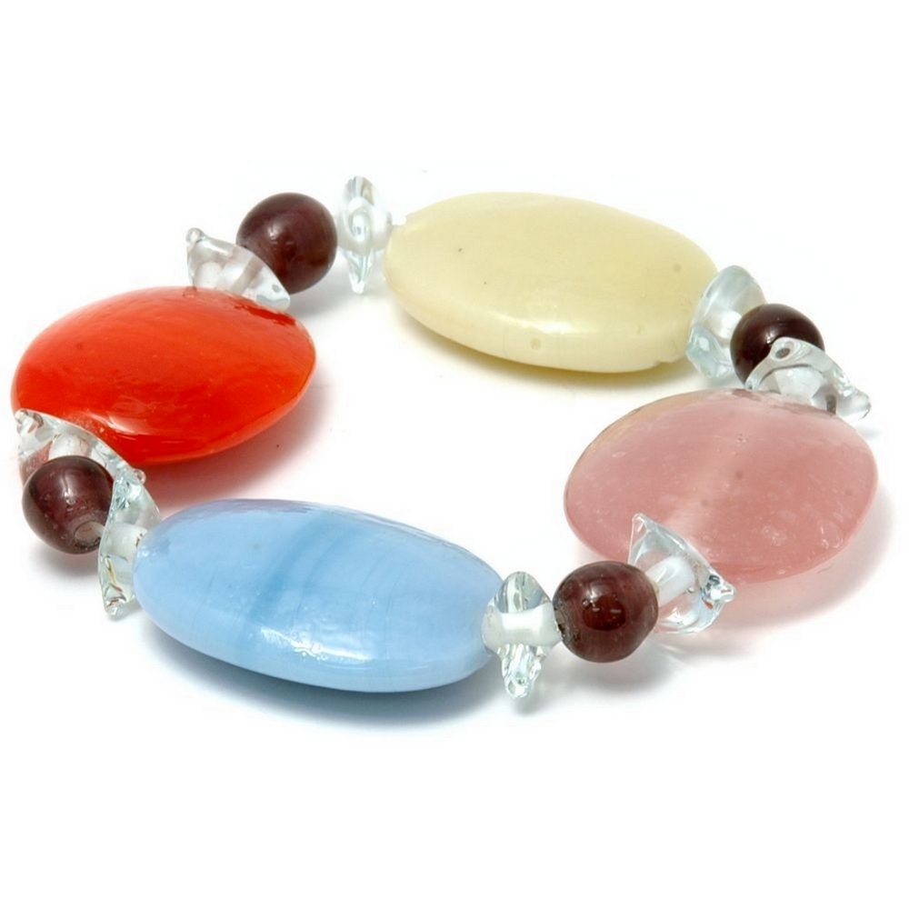 Bracelet glass 4 oval