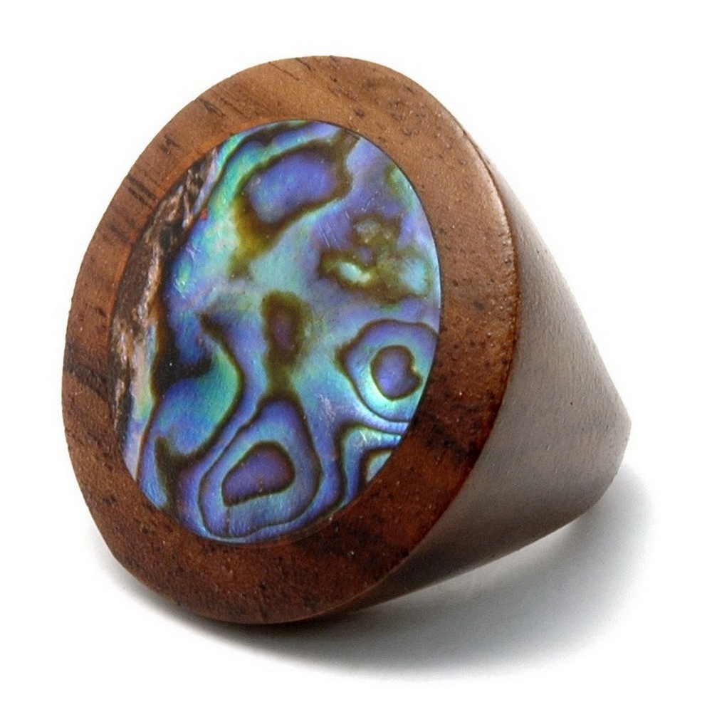 Ring wood Abalone Circle Inlay 30mm