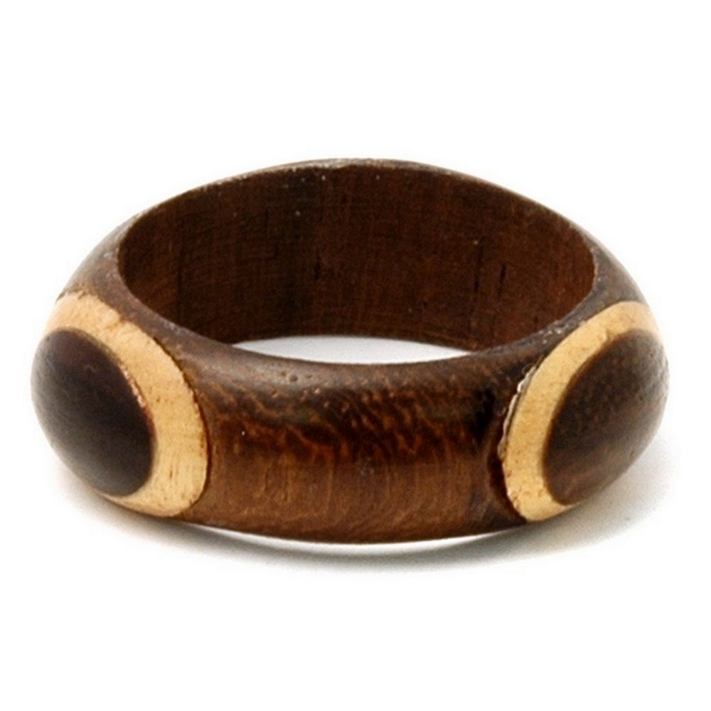 Ring wood 3 oval band 7mm