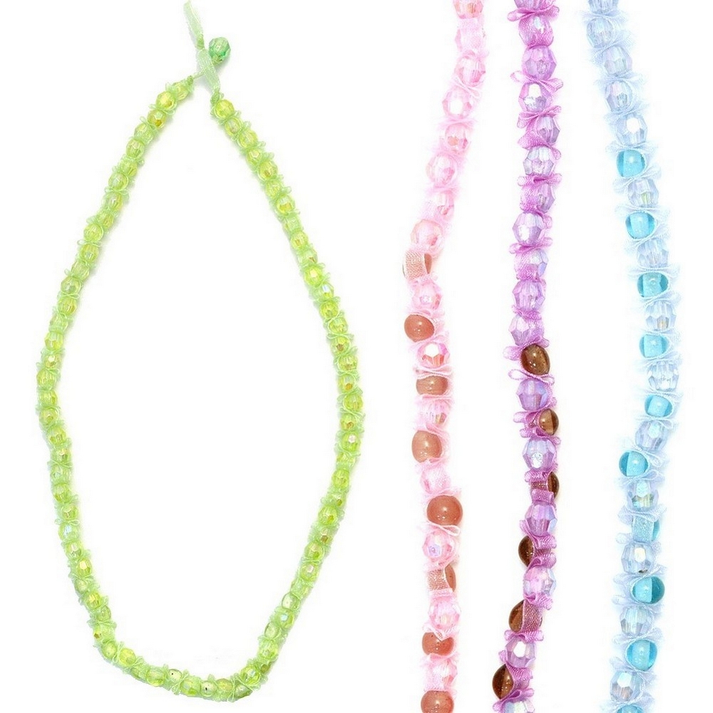 Necklace organdi & facet bead