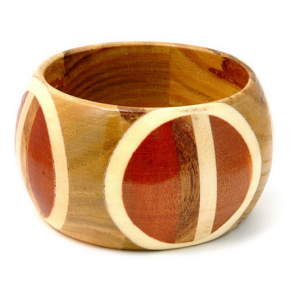 Bangle wood split circle design
