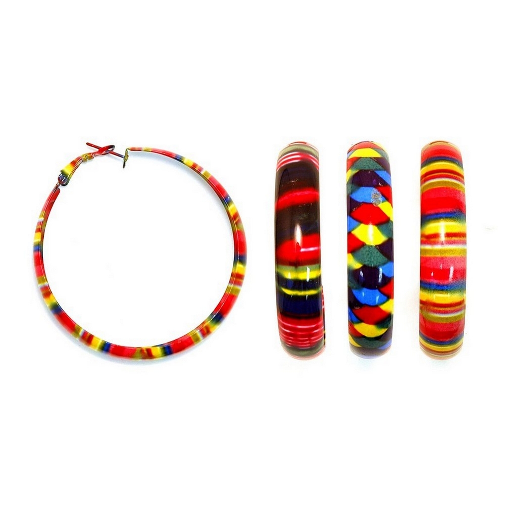 Hoop earring painted 55mm
