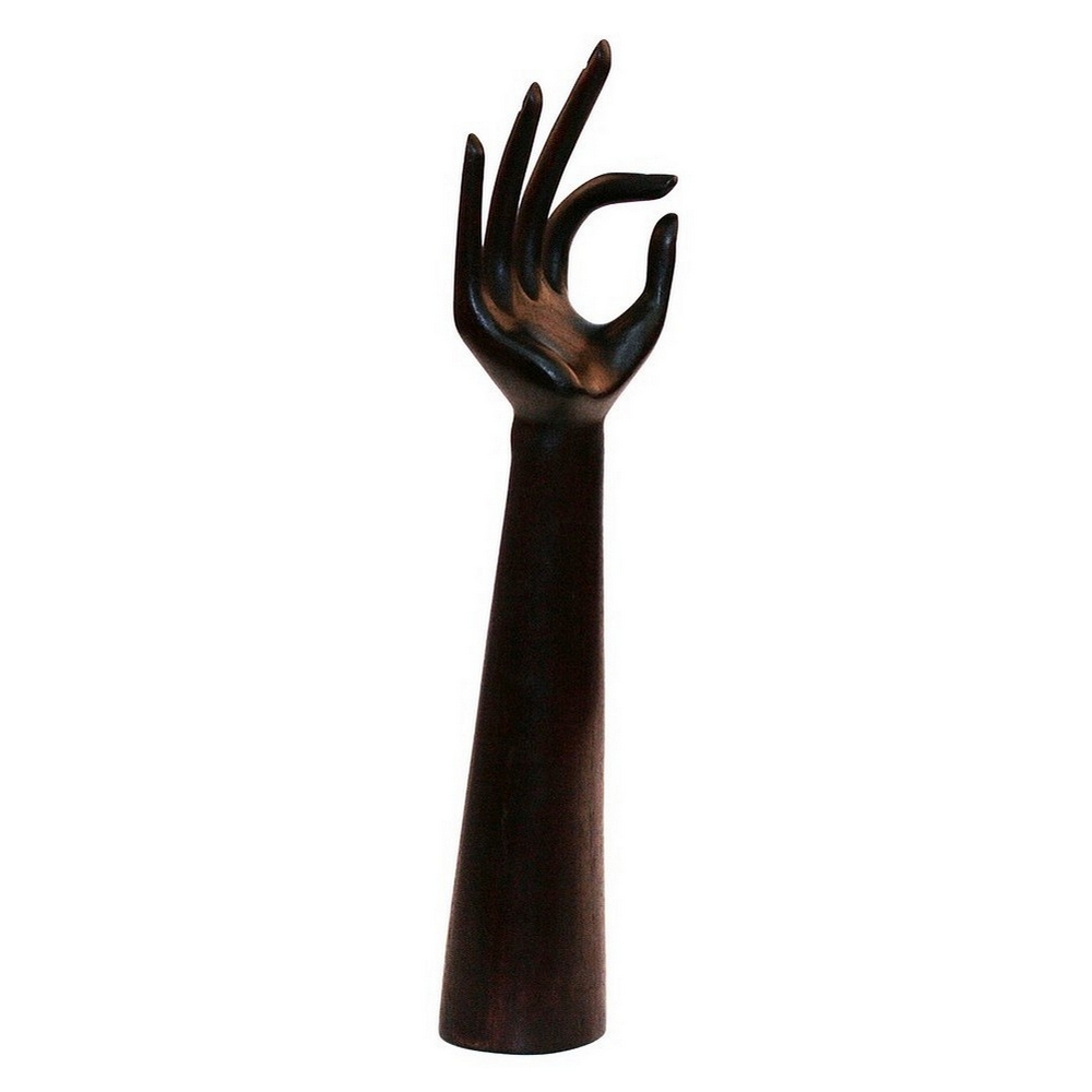 POS stand display wood straight hand 8 x 40cm