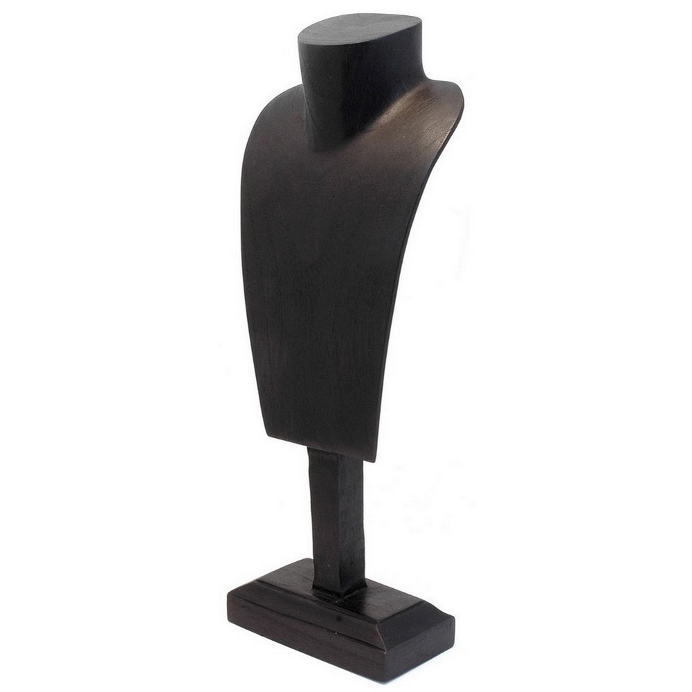 POS stand display wood neck black 17 x 7 x 43cm